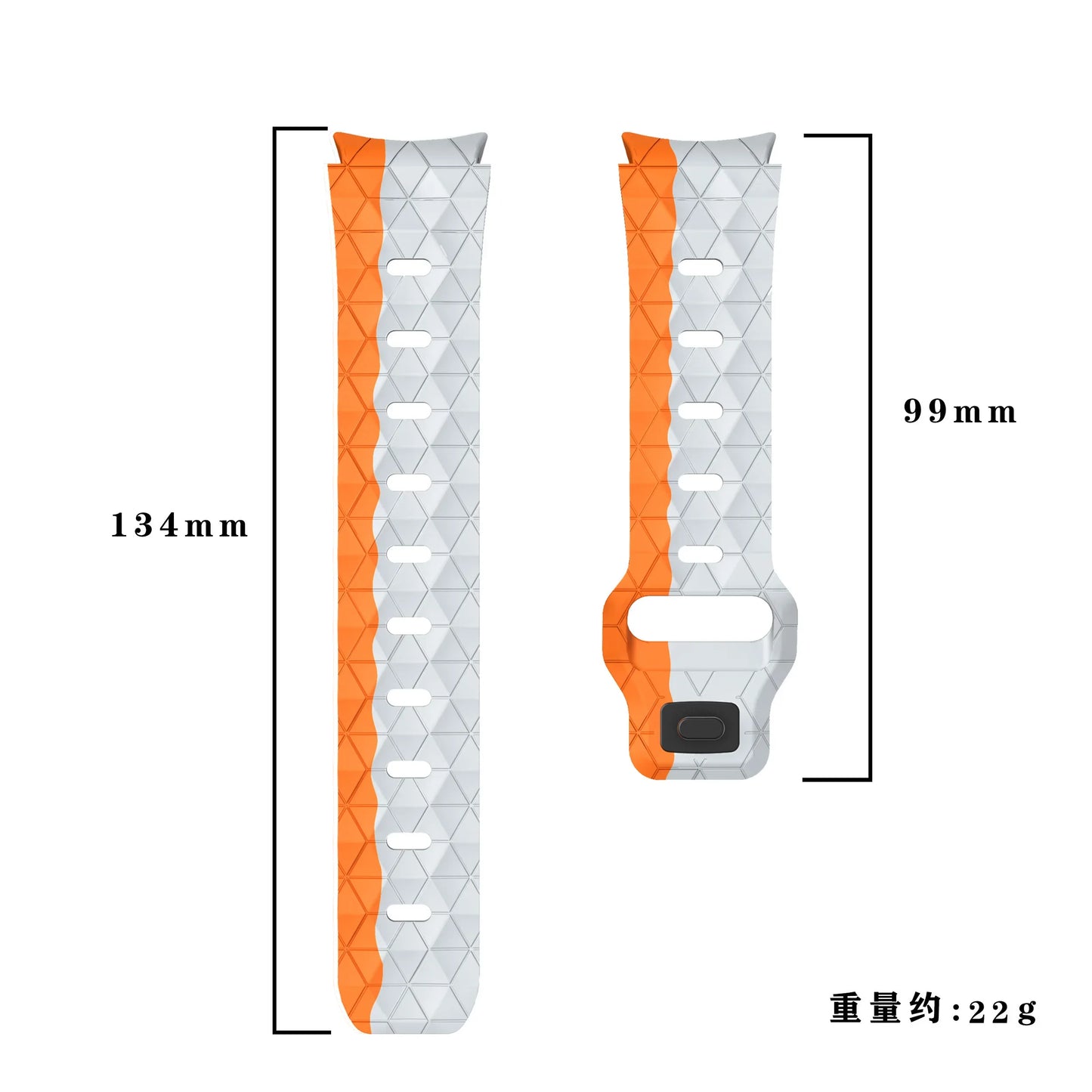 Silicone Strap for Samsung Galaxy Watch 7 6 5 4 44mm 40mm 45mm Football Pattern Wristband for Watch 6 4 Classic 47mm 43mm 46mm