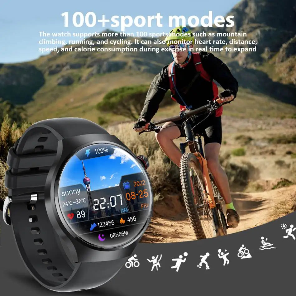 For Huawei Watch  Pro Men Smart Watch AMOLED Customized Dial Sports Fitness Tracker Bluetooth Call Sports Smartwatch New 2024