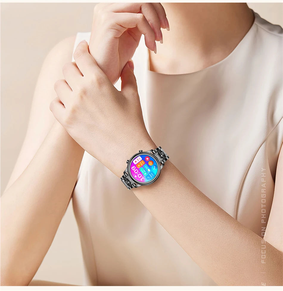 2024 New For Xiaomi 1.27 inch Women Smart Watch Heart Rate Health Custom Dial Ladies Fashion Bracelet Bluetooth Call SmartWatch