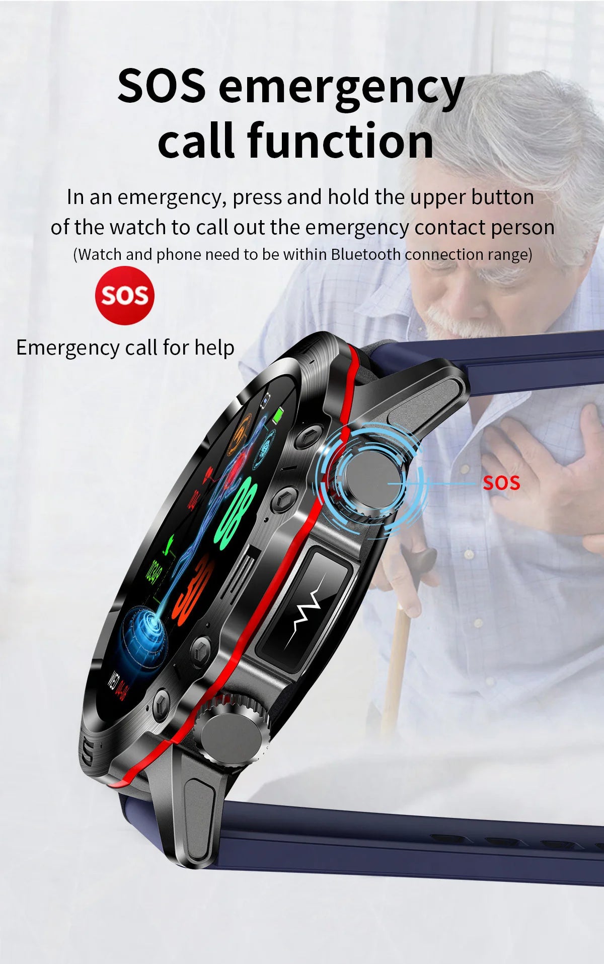 Multifunctional Medical Smart Watch Men for Android Xiaomi Hauwei Amoled Watches Bluetooth Call Blood Sugar Ecg Smartwatch 2024