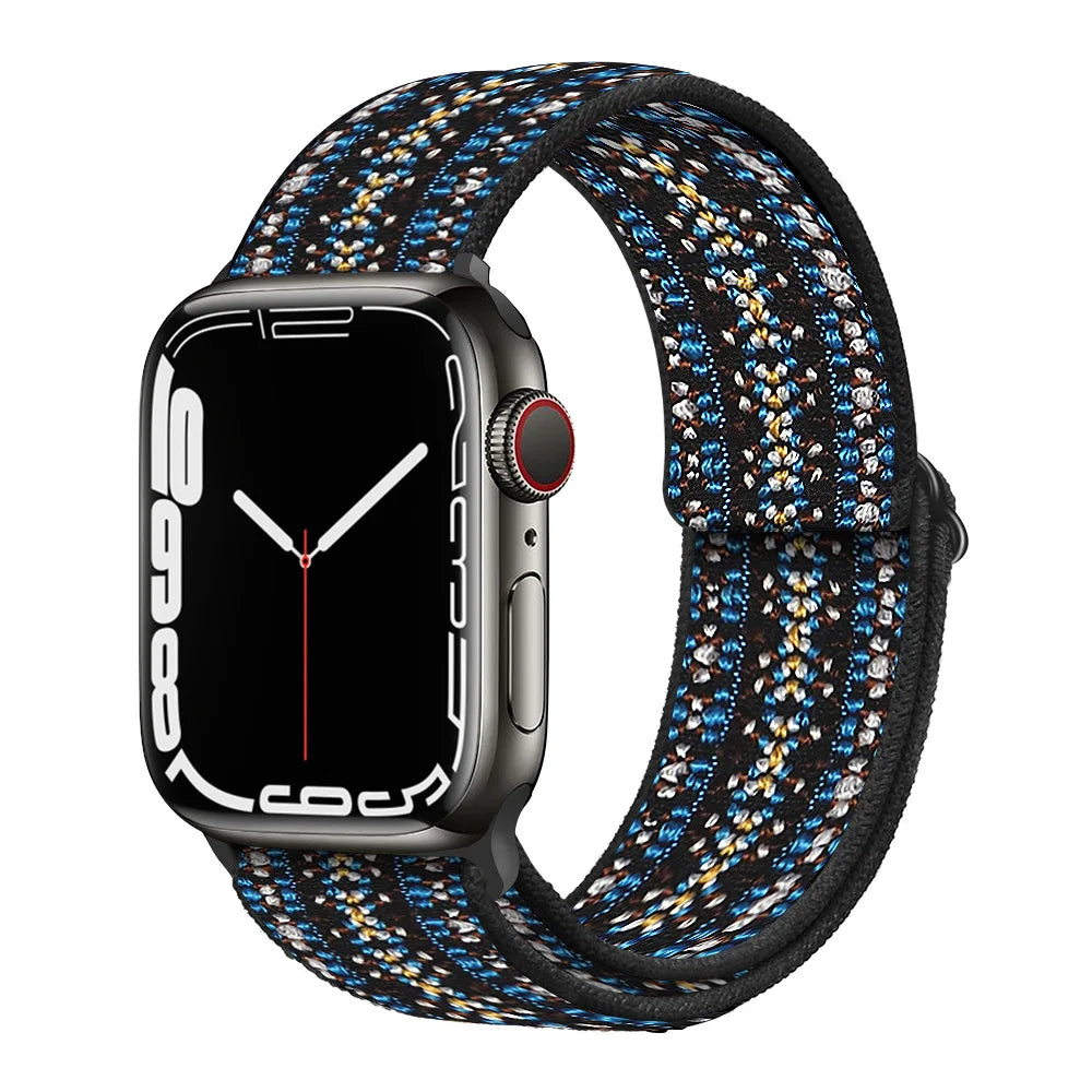 Nylon Loop Strap for Apple Watch Band 44mm 40mm 45mm 49mm 41mm 42mm 38mm 44 45 mm Bracelet iWatch Series Ultra 8 7 6 5 4 SE Band