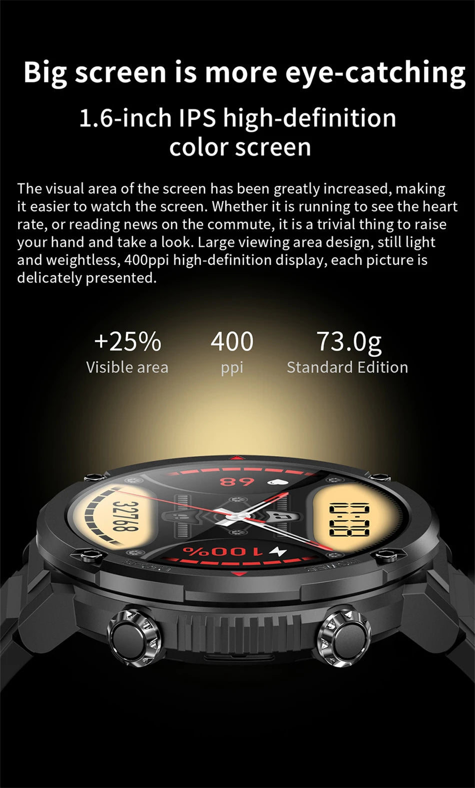 LIGE New 600mAh Battery Watch For Men Smart Watch In 2024 Bluetooth Call Smartwatch Fitness Sports Clock 1.6 Inch HD Screen