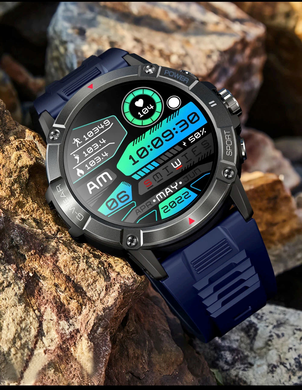 New Men Outdoor Sports Compass Smart Watch Blue Tooth Call Bracelet Health Monitoring 400mAh Battery Waterproof 2024 Smartwatch