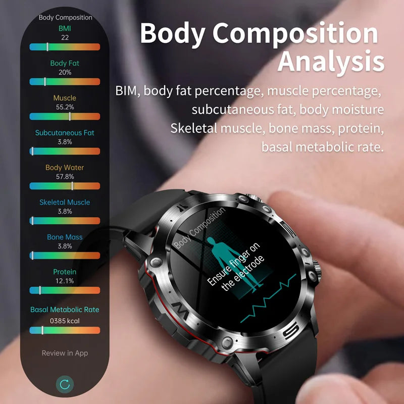 Multifunctional Medical Smart Watch Men for Android Xiaomi Hauwei Amoled Watches Bluetooth Call Blood Sugar Ecg Smartwatch 2024