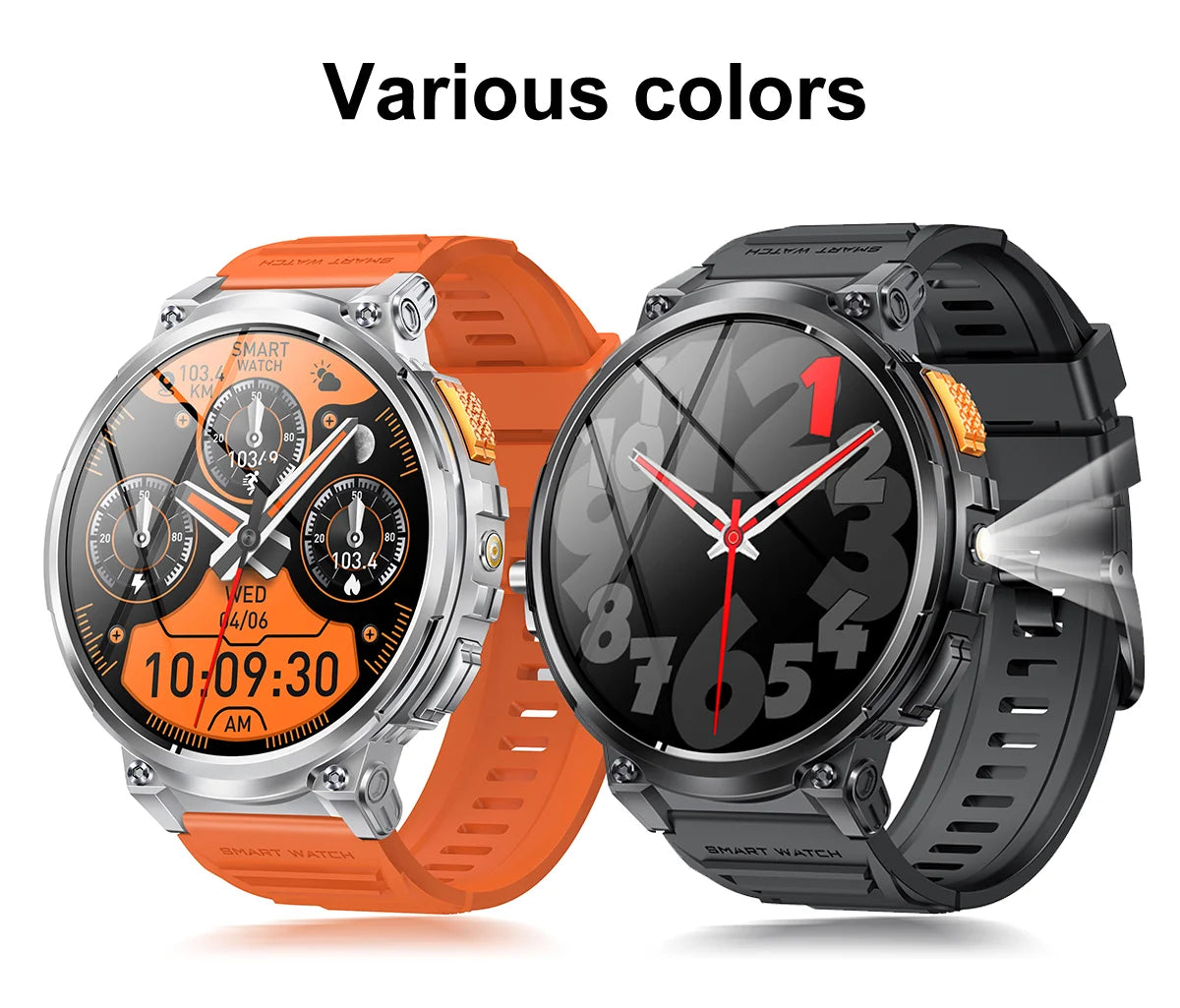 2024 New For Huawei 730mAh Battery Men Smart Watch LED Lighting Bluetooth Call IP68 Waterproof 1.85-inch Ultra Screen Smartwatch