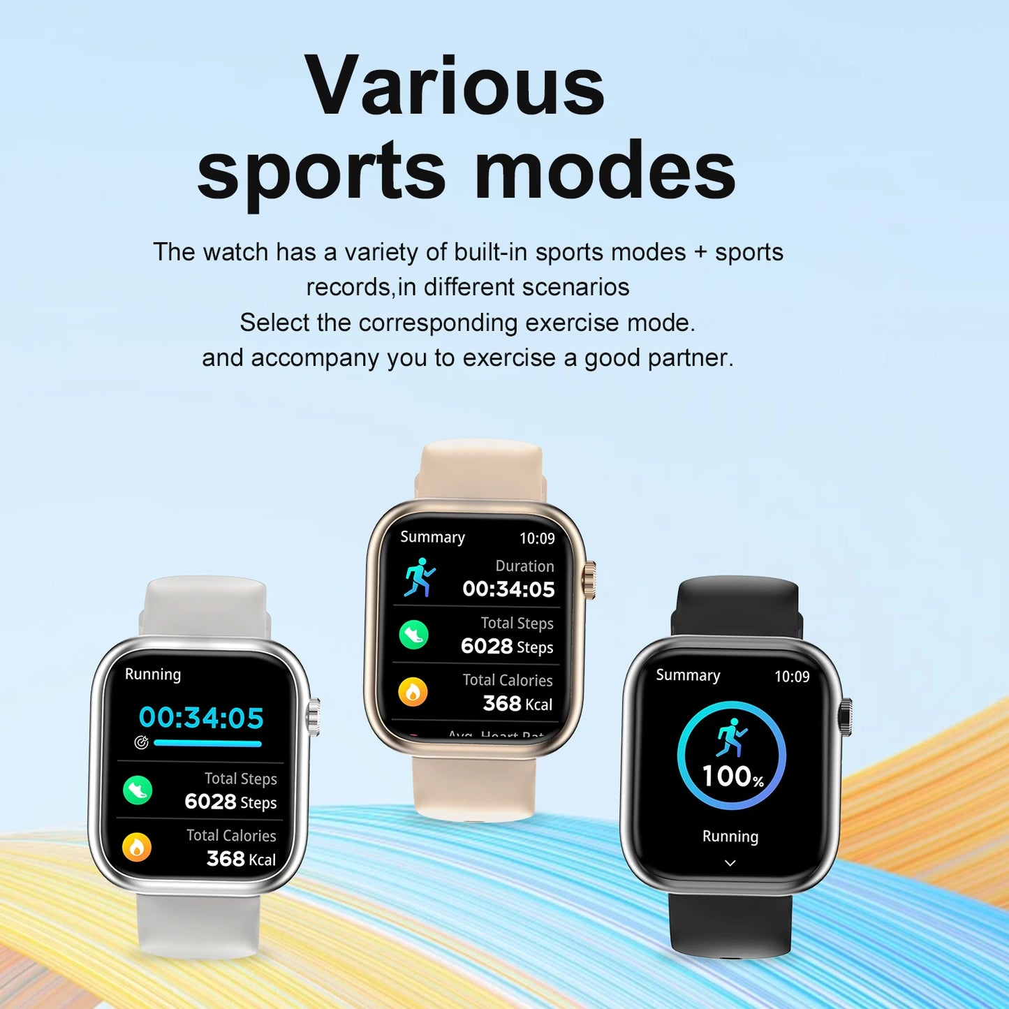 2024 HD Bluetooth Call Men Smartwatch 100+ Sport Modes Waterproof Heart Rate Blood Oxygen Sports Tracking Women's smartwatch