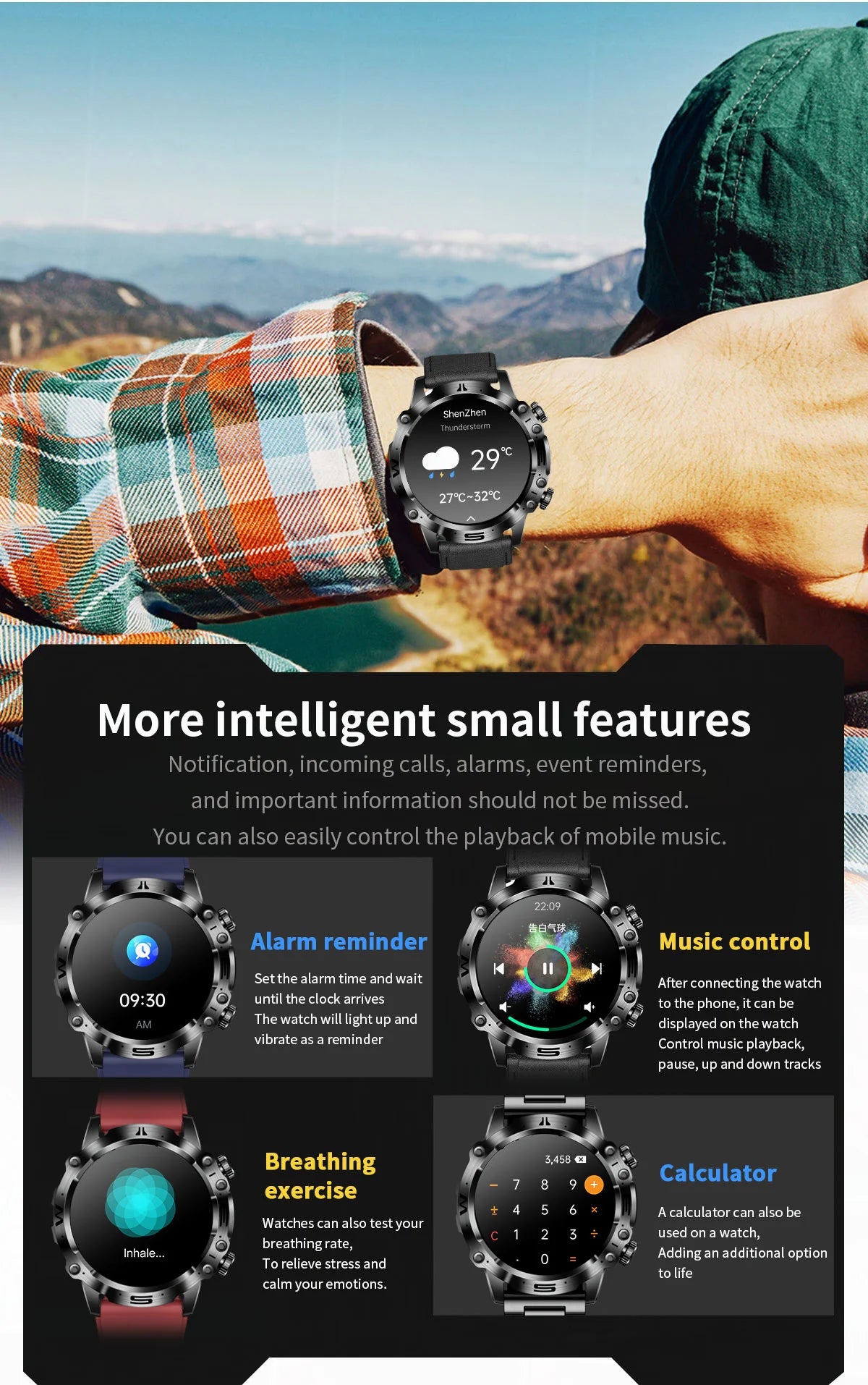 2024 New Smart Watch for Men Blood Glucose ECG Watches Lipids Uric Acid Fitness Tracker Clock Health Smartwatch Bluetooth Call