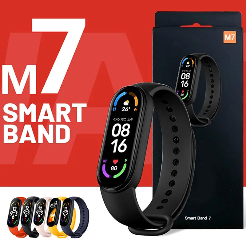 Band 7 Smart Watch Men Women Smartband Heart Rate Smartwatch Fitness Tracker Blood Pressure Sport Smart Bracelet for Band 7