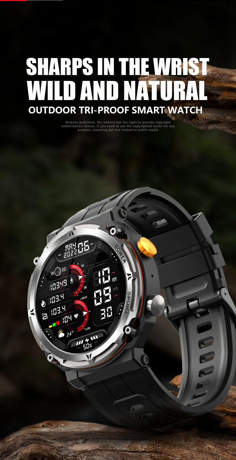 C21 Pro Smart Watch Men Outdoor for Xiaomi Android Watches Sport Fitness Tracker IP68 Waterproof Health Call Smartwatch X 2024