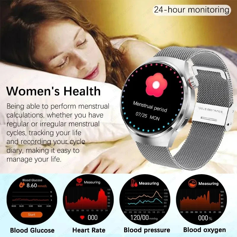 2024 New For Huawei WATCH 4 Smart Watch Woman NFC GPS Tracker AMOLED 360*360 HD Screen Heart Rate Bluetooth Call SmartWatch Men