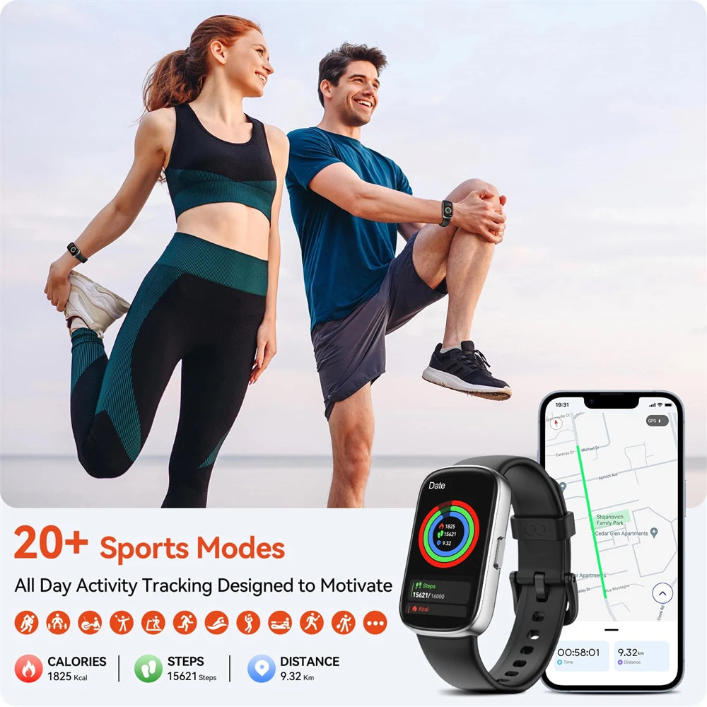 2024 Sport Smart Watch Men Women Clock Health Monitor IP68 Waterproof Smartwatch Bluetooth Call Watches For IOS Android