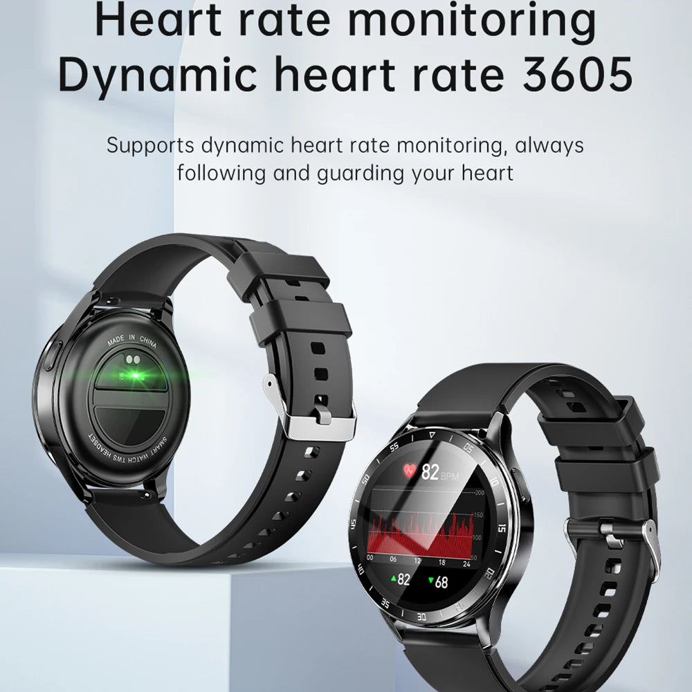 2024 New NFC Smart Watch TWS 2-in-1 Bluetooth Earphones Bluetooth Call Outdoor Sports Track Tracking Men and Women Smartwatches