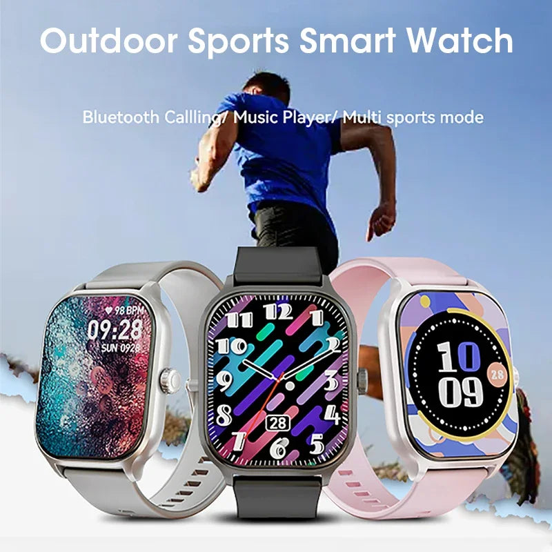 2024 New Men Smartwatch Bluetooth Call Smart Watch 2.01 Inch Screen 123 Sports Women Rotary Button Watch Suitable for Samsung