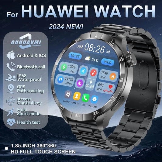 2024 For HUAWEI Outdoor Sports Smart Watch Men 1.85-inch HD Screen GPS Compass Heart rate IP68 Bluetooth call Fitness Smartwatch