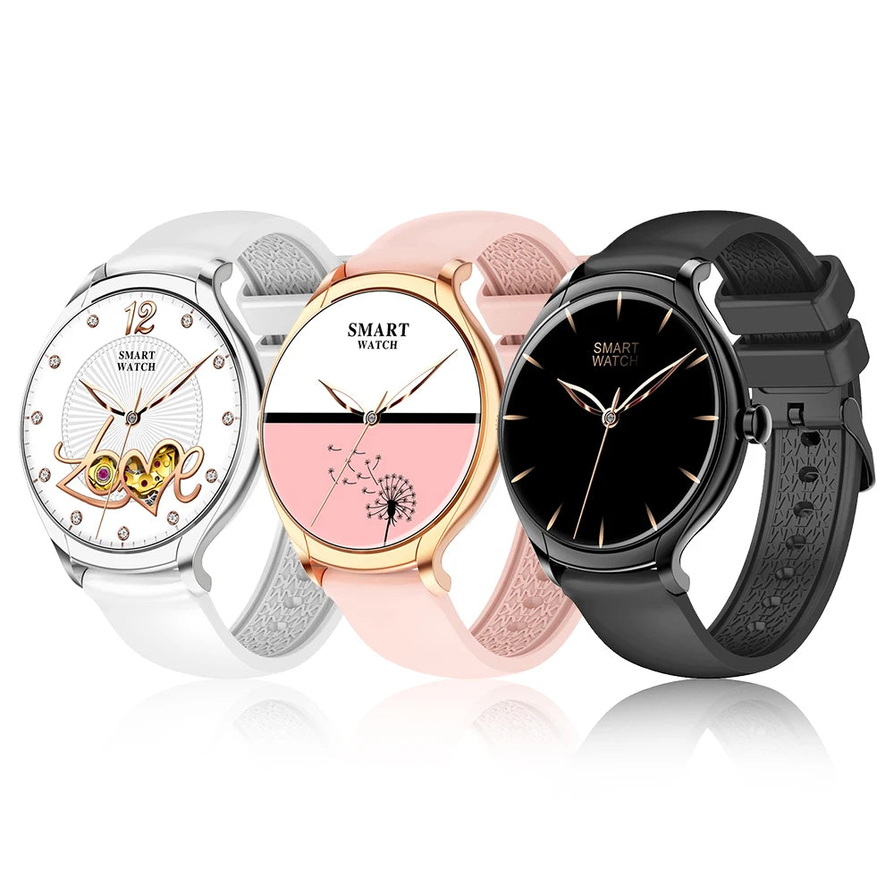 2024 Fashion Smart watches for Women Amoled screen Heart Rate IP68 Waterproof Android Round Shape  Digital BT call smart Watch