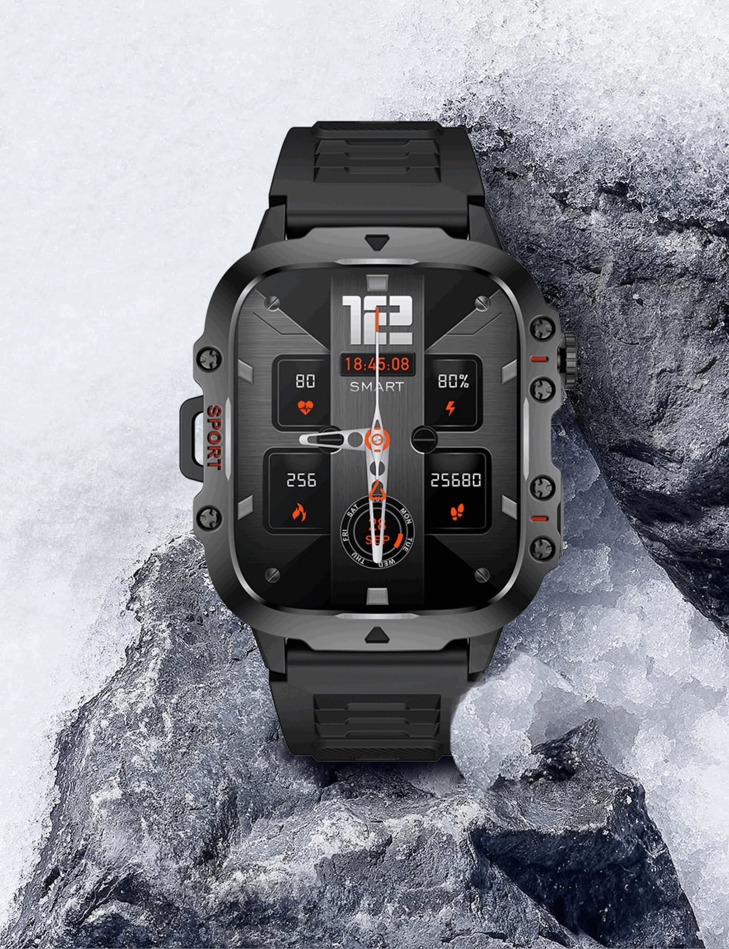 2024 New Military Smartwatch Men Bluetooth Calling GPS Sports Tracking Outdoor Altitude Pressure IP68 Waterproof Men Sports Men