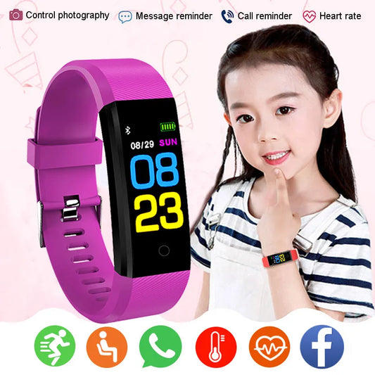 Waterproof Smartwatch Kids Smart Watch Children Fitness Tracker For Girls Boys Smart Clock Heart Rate Monitor Children Smartband