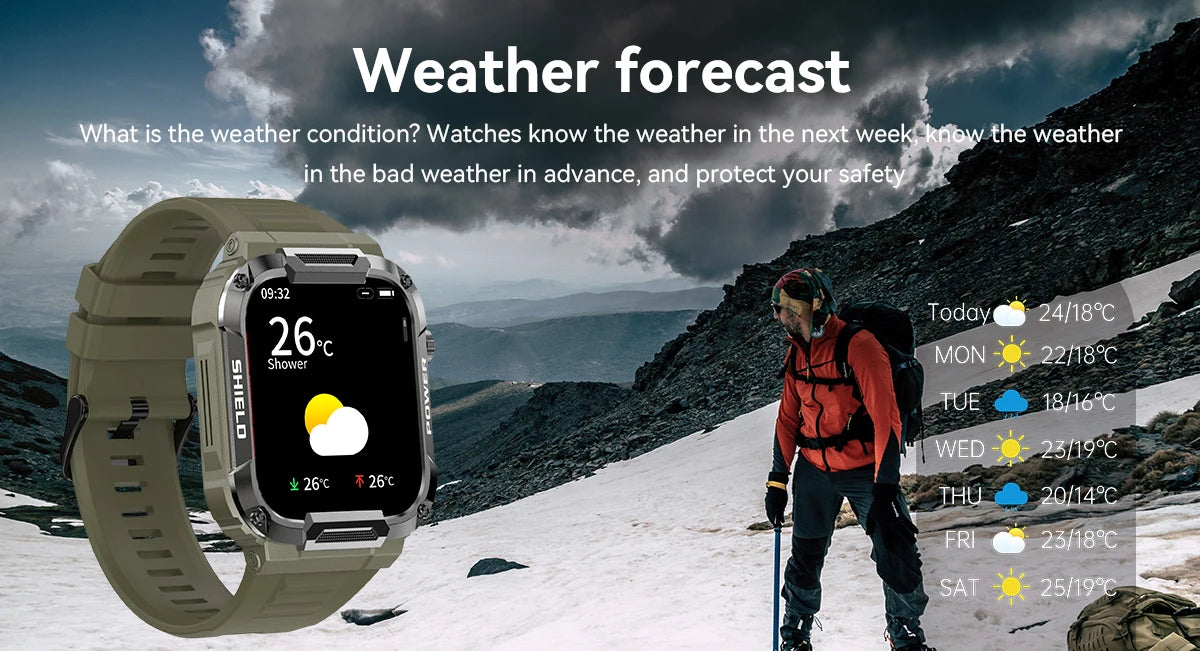 2024 Smart Watch Man 400mAh Bluetooth Call AI Voice Assistant Waterproof IP68 Smartwatch Games Outdoor Fitness Sports Watch