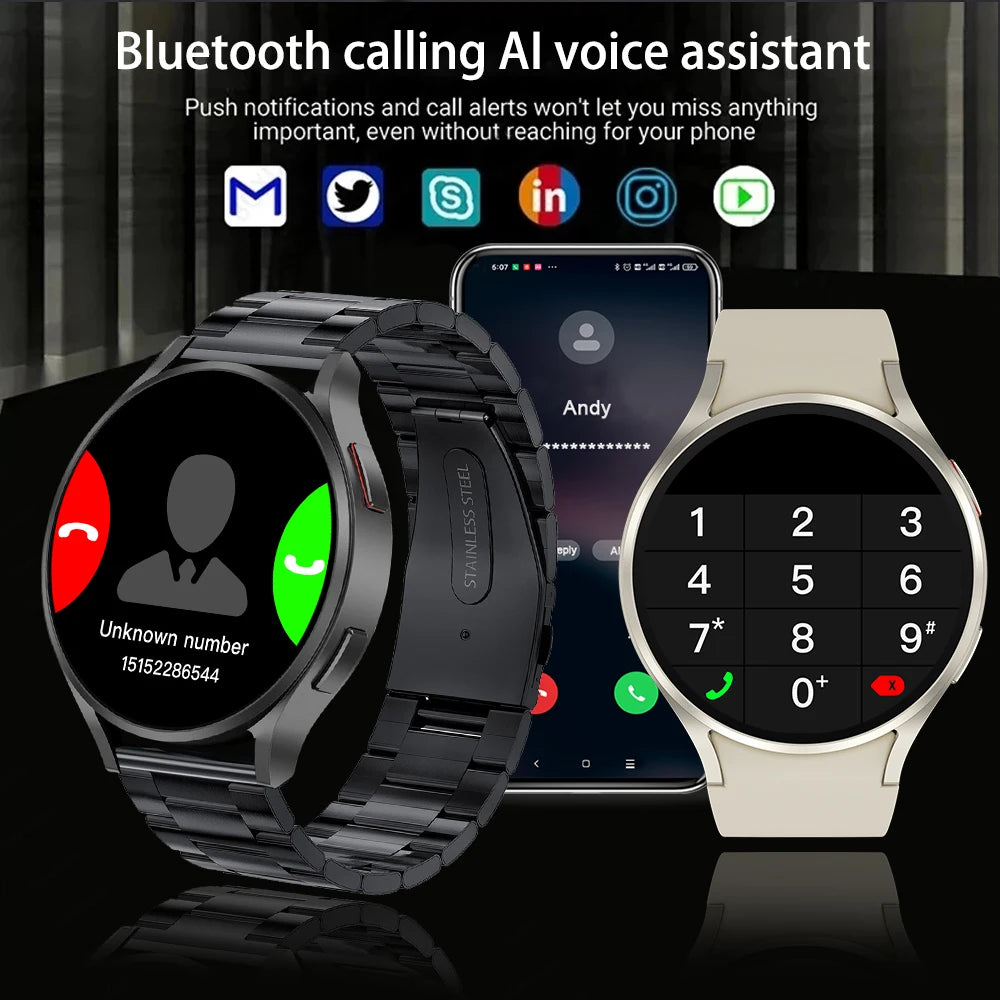 2024 New Watch 6 AMOLED Smart Watch Men Blood Sugar Bluetooth Call GPS Sport Tracker IP68 Waterproof Women Smartwatch Clock