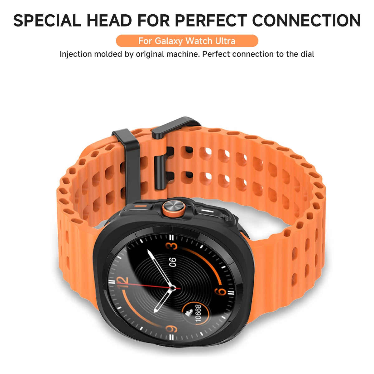 Case+Strap for Samsung Galaxy Watch 7 Ultra 47mm Sport Silicone Band Bracelet PC Case Protective Cover for Galaxy Watch 7 Ultra