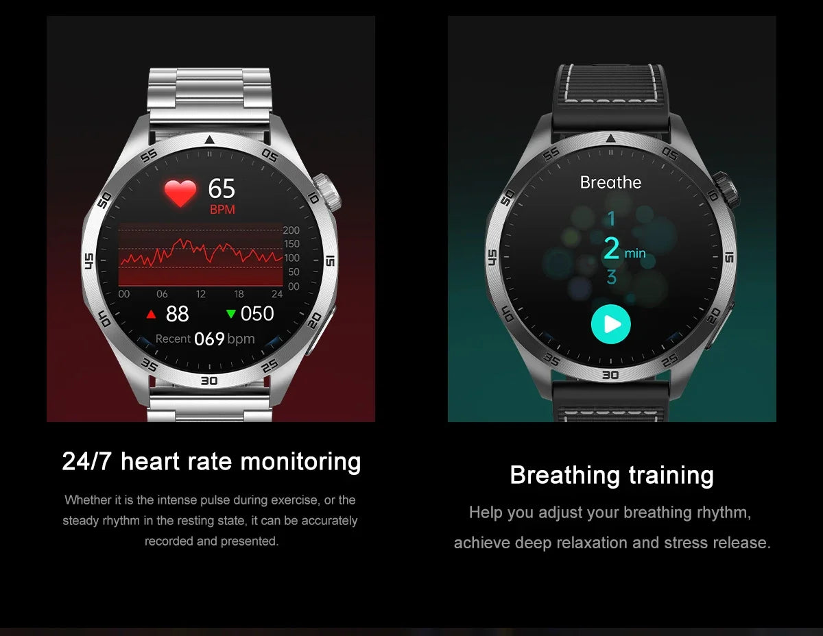 2024 New ECG+HRV Smart Watch 1.43'' AMOLED Blood Pressure Lipid Uric Acid Wristwatch SOS BT Call Temp Clock Men Sport smartwatch