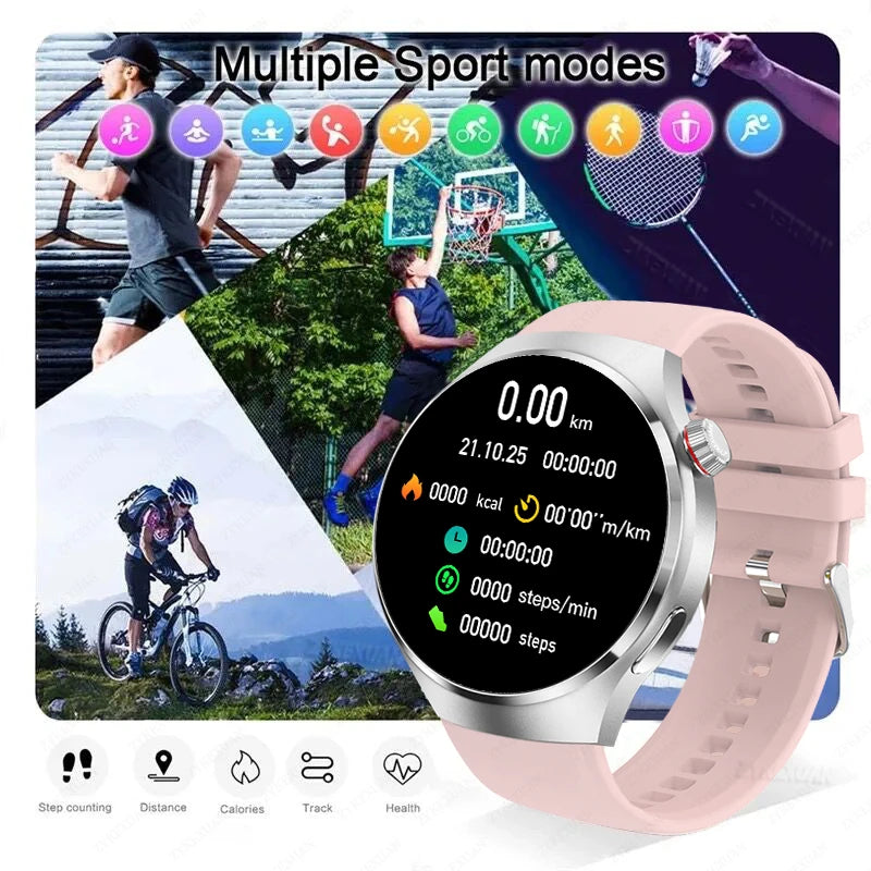 2024 New For Huawei WATCH 4 Smart Watch Woman NFC GPS Tracker AMOLED 360*360 HD Screen Heart Rate Bluetooth Call SmartWatch Men