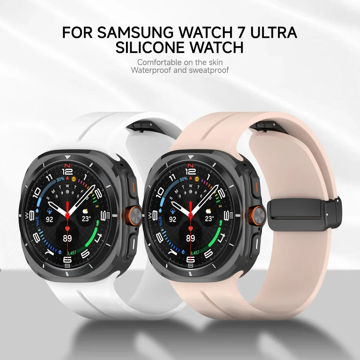 Magnetic Band for Samsung Galaxy Watch 7 Ultra 47mm No Gaps Strap Silicone Bracelet for Galaxy Watch 7Ultra 47 Watchband Correas