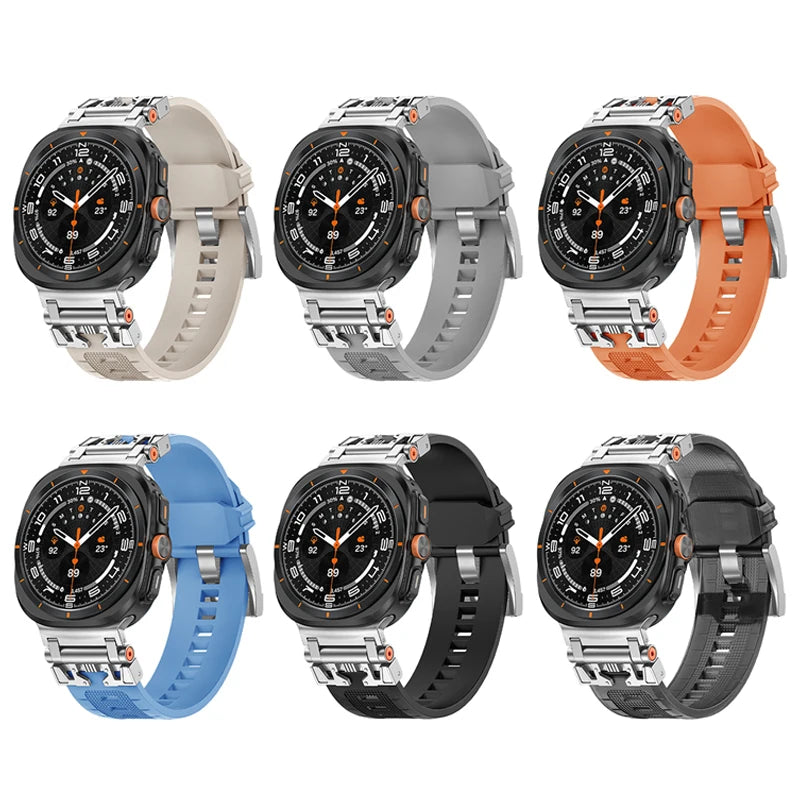 TPU Sports Band For Samsung Galaxy Watch Ultra Strap 47mm Accessories Luxury Men Bracelet Correa For Galaxy Ultra 47mm Watchband