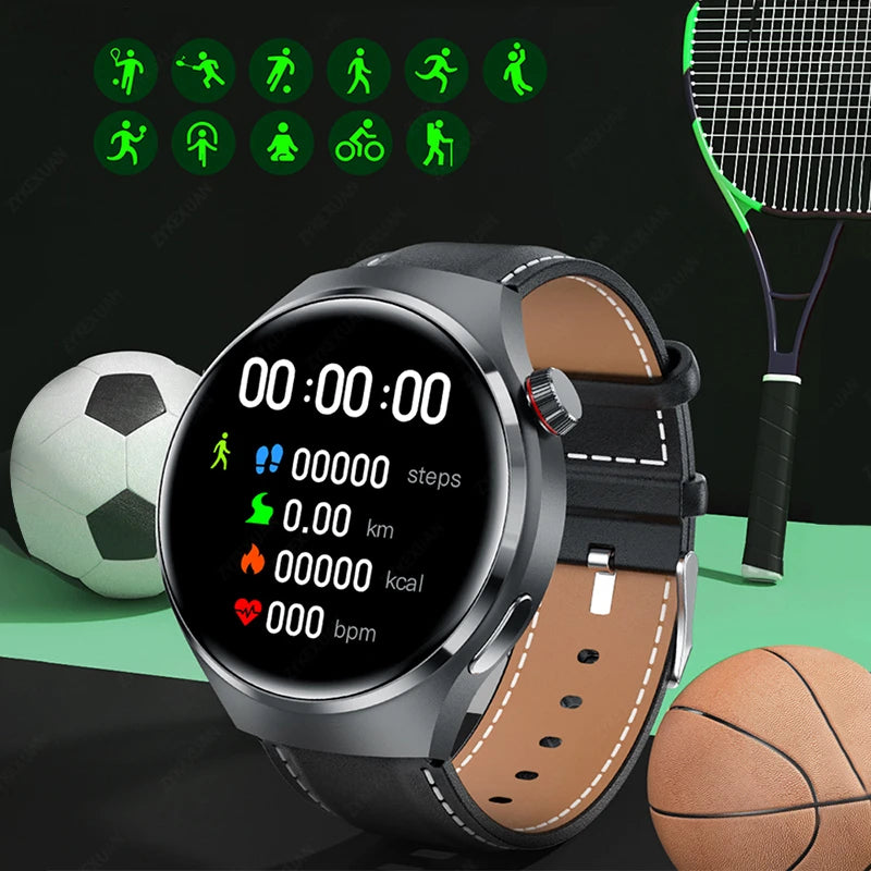 For Huawei GT4PRO Smart Watch Men Watch 4 Pro AMOLED HD Screen Bluetooth Call GPS NFC Heart rate BloodSugar SmartWatch 2024 New