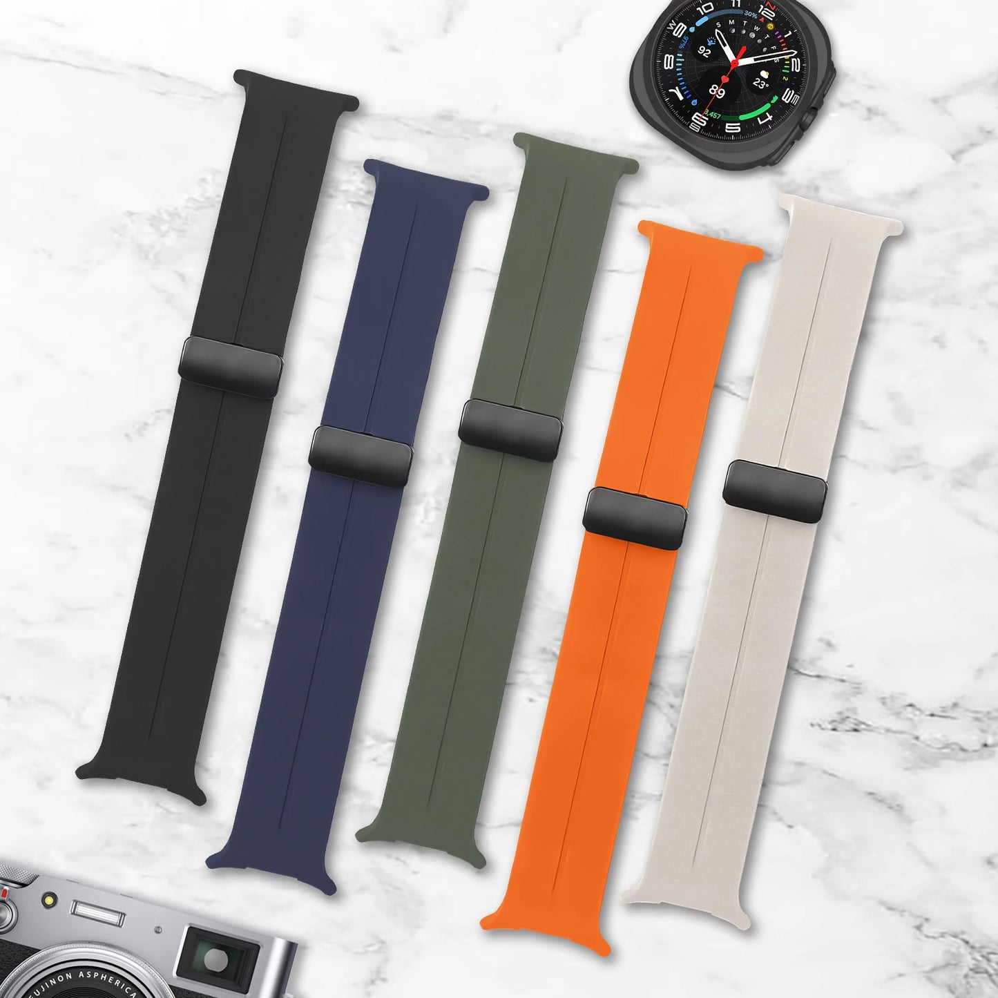 Magnetic Strap For Samsung Galaxy watch ultra 47mm Accessories No gaps Silicone Bracelet correa galaxy watch 7 ultra band 47 mm