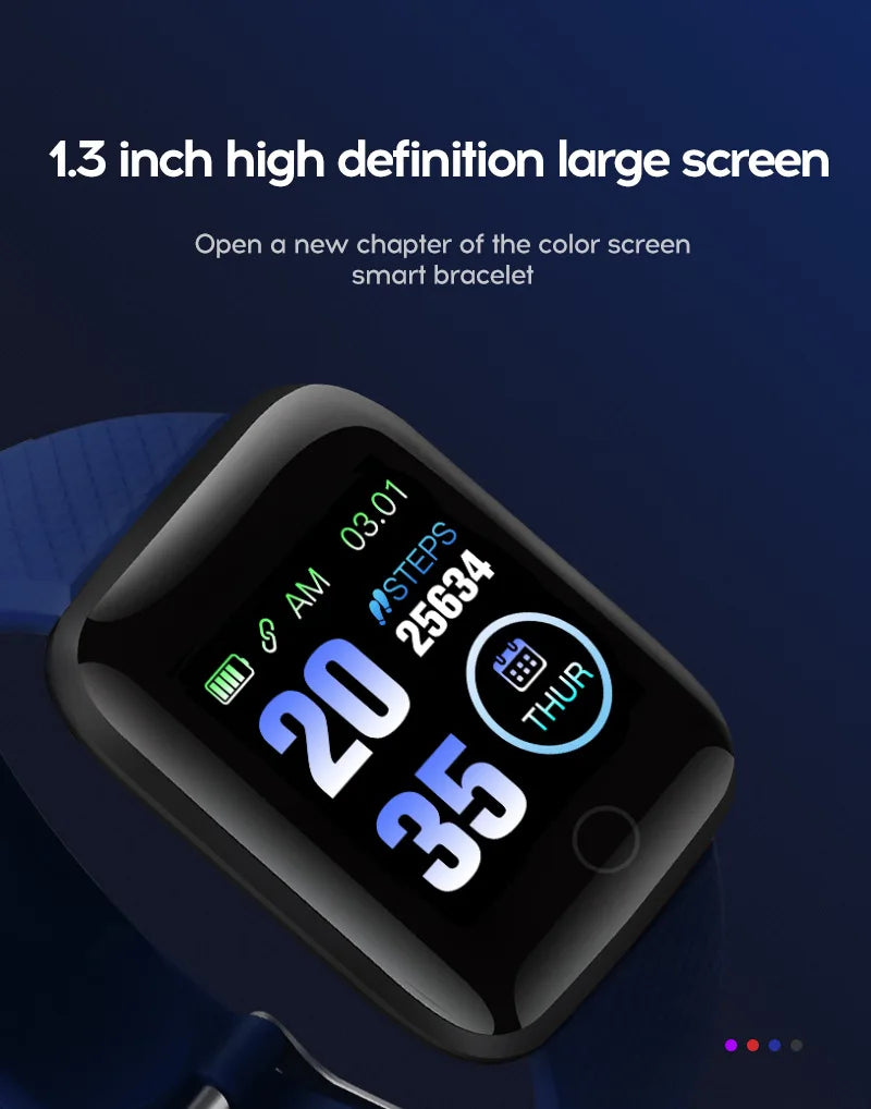 116plus Smart Watch Men Blood Pressure Waterproof Smartwatch Men Heart Rate Monitor Fitness Tracker Watch Sport For Ios Android