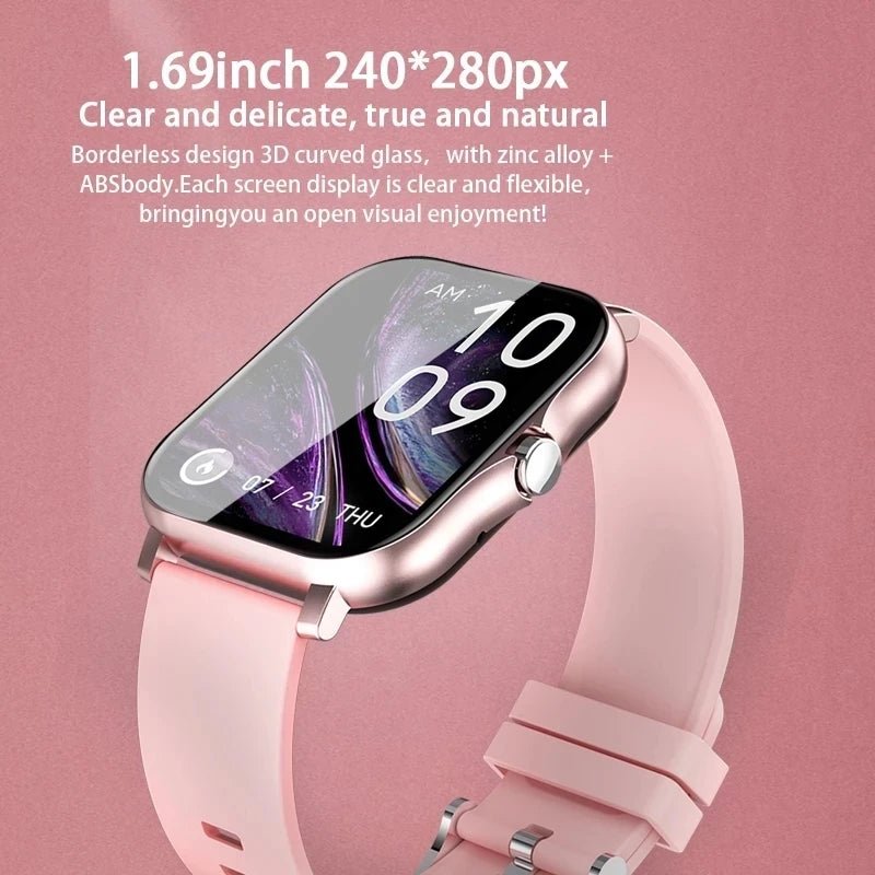 2023 Smart Watch Women Bluetooth Call Watch Fitness Tracker Waterproof Sport Smart Clock Fashion Ladies Men Smartwatch Woman