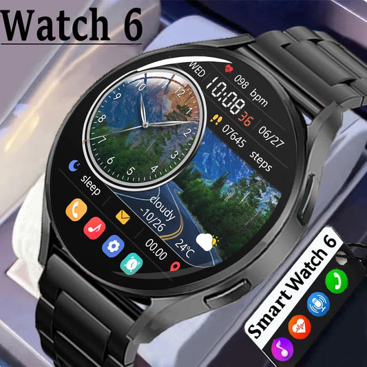 2024 GPS Track Watch 6 Smart Watch Women Amoled Always Display Body Temperature Clock Bluetooth Call fitness Smartwatch For Men