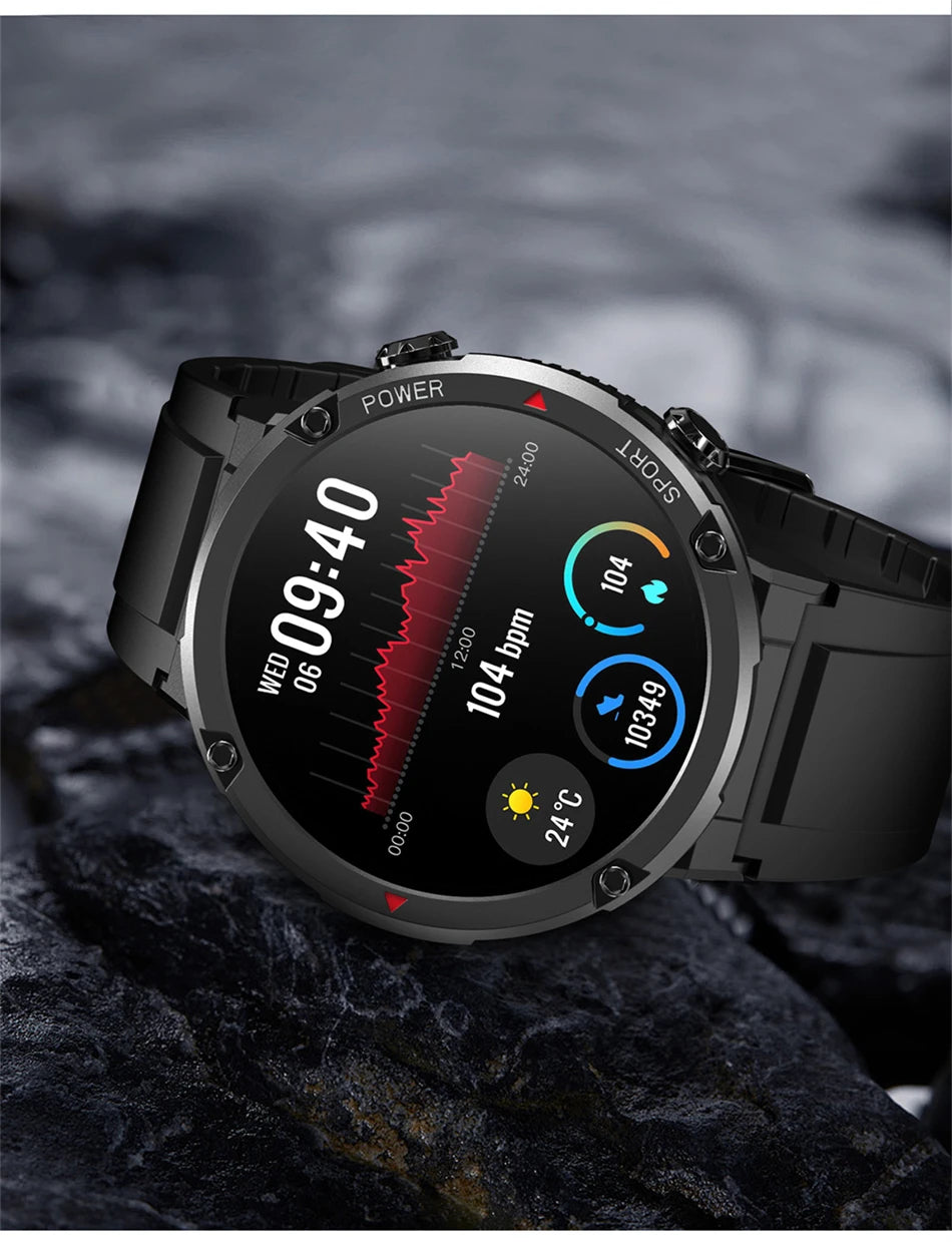 LIGE New 600mAh Battery Watch For Men Smart Watch In 2024 Bluetooth Call Smartwatch Fitness Sports Clock 1.6 Inch HD Screen