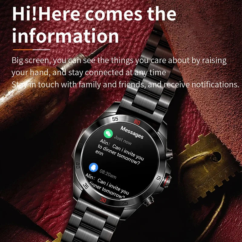 2024 New for Huawei Smart Watch Men AMOLED Screen Heart Rate Bluetooth Call Waterproof Outdoor GPS Smartwatchs for Huawei Xiaomi