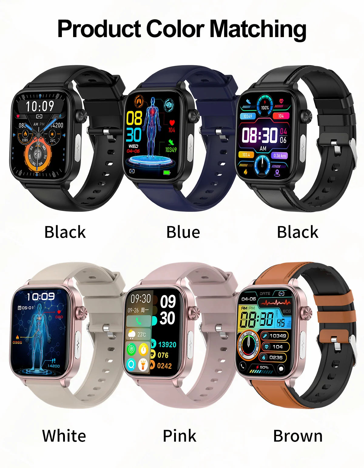 2024 New Medical Grade Smart Watch Women Blood Glucose Watches Uric Acid AI Detector Women Menstrual Health Tracker Smartwatch