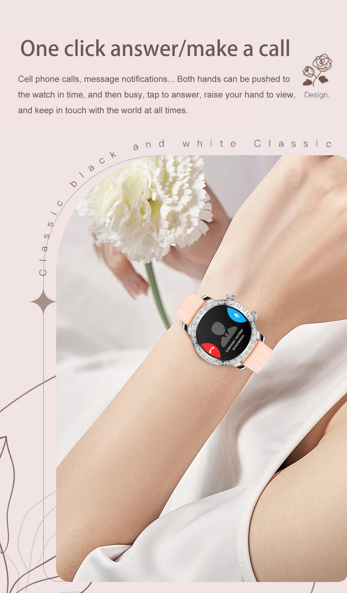 2024 New Smart Watch Z95 Mini AMOLED Reloj Ladies Women Fitness Wrist Health IP68 Waterproof Luxury Z95Mini Round Smartwatch