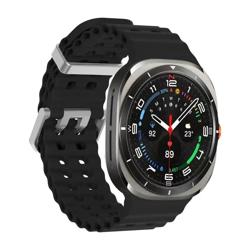 1:1 Marine Band For Samsung Galaxy Watch Ultra 47mm NO Gaps Sports Silicone Strap For Samsung Watch 7 Ultra 47mm Bracelet Correa