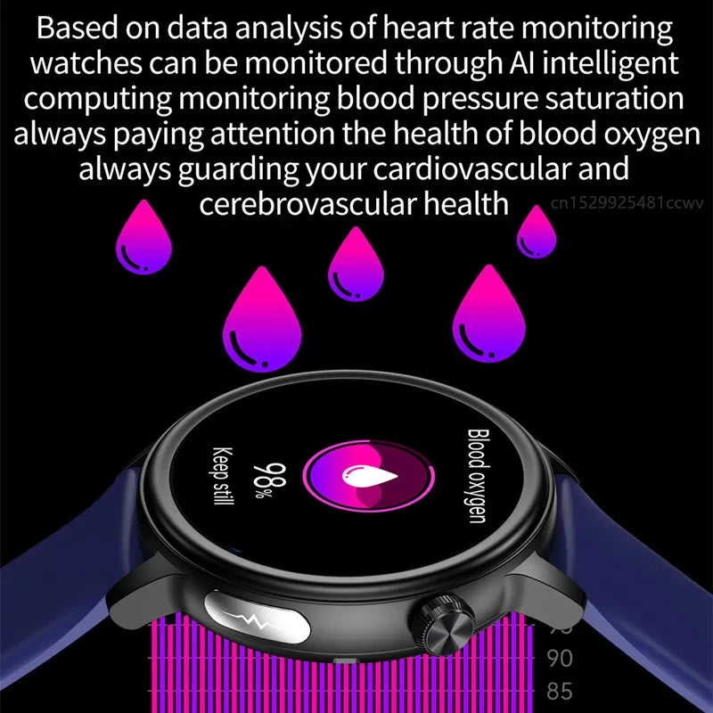 2024 New Blood Glucose Smart Watch Men ECG+HRV Blood Pressure Health Monitor Fitness Watches IP68 Waterproof Smartwatch Women