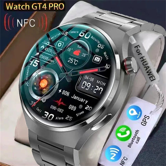 For HUAWEI Watch 4 Pro GPS NFC Smart Watch Men 1.53" AMOLED Screen Heart rate Bluetooth Call IP68 Waterproof Man Smartwatch 2024