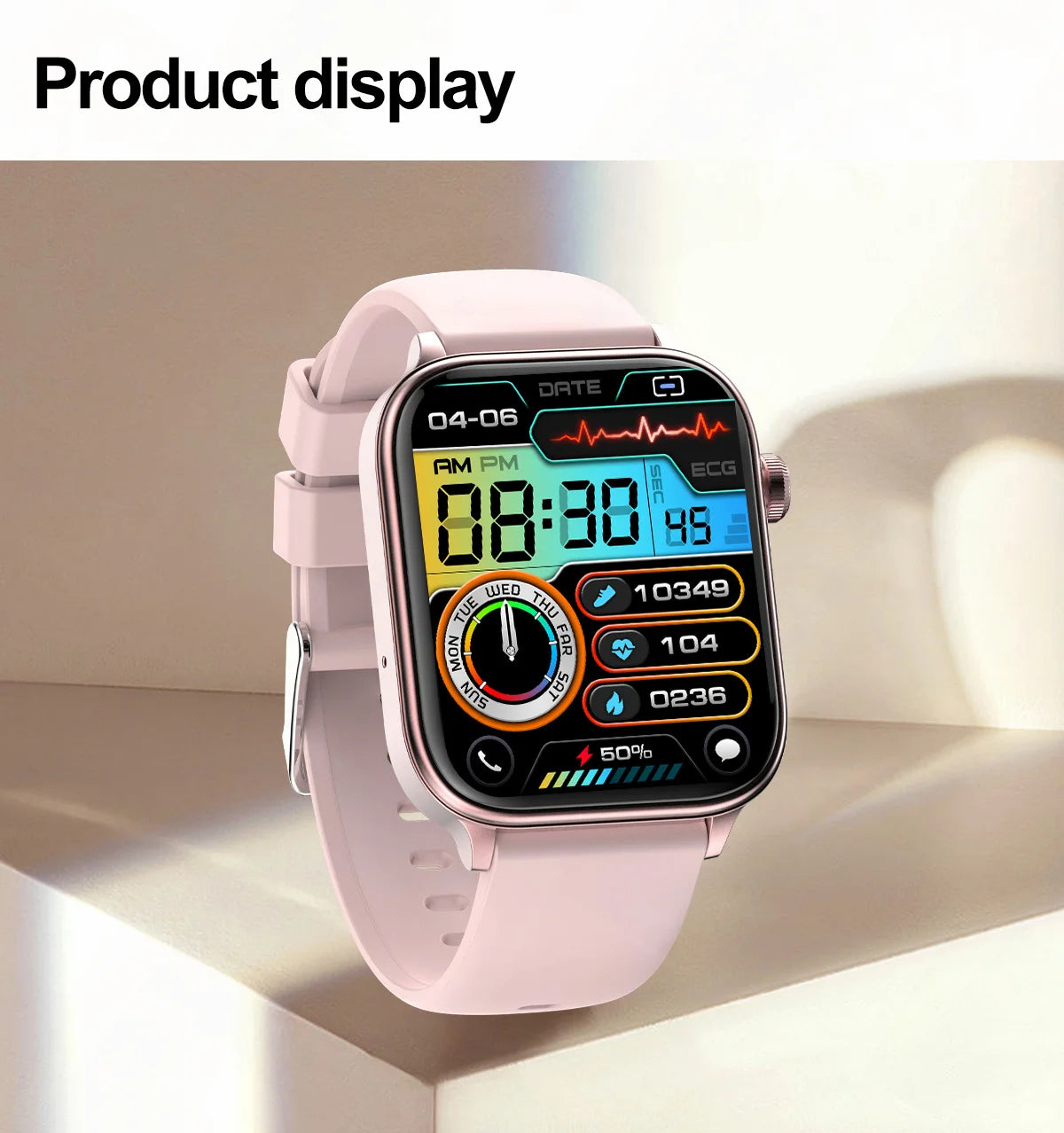 2024 New Medical Grade Smart Watch Women Blood Glucose Watches Uric Acid AI Detector Women Menstrual Health Tracker Smartwatch