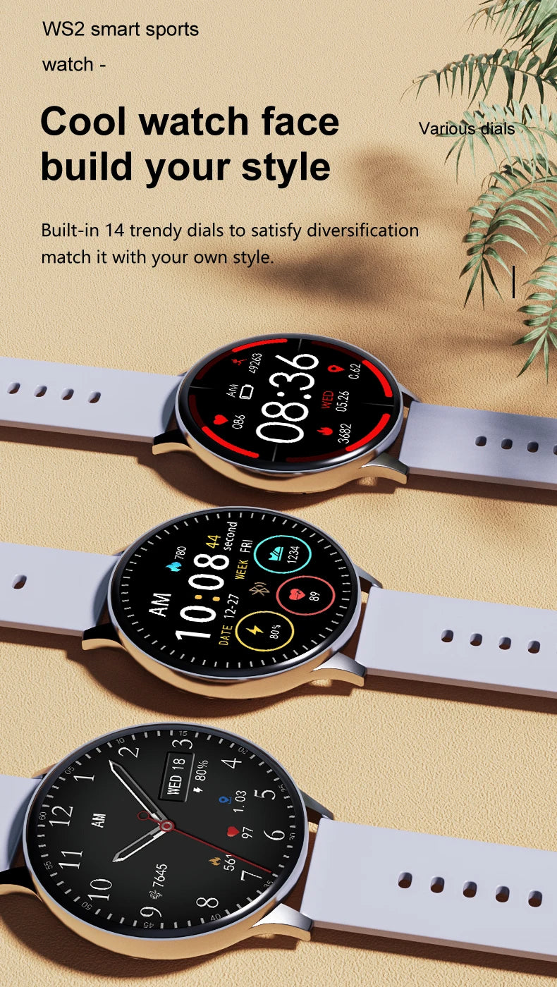 LIGE New Smart Watch 2024 Wireless Charging Smartwatch Bluetooth Calls Watches Men Women Fitness Bracelet Custom Watch Face +Box