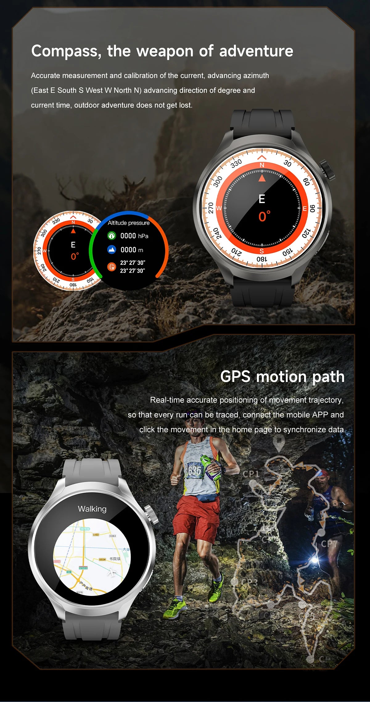 2024 New For HUAWEI High-end Smart Watch Men GPS Sports Outdoors Bluetooth Call Heart rate 1.85 inch AMOLED HD Screen smartwatch