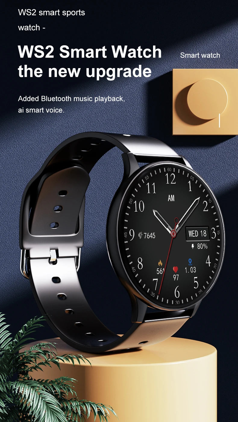 LIGE New Smart Watch 2024 Wireless Charging Smartwatch Bluetooth Calls Watches Men Women Fitness Bracelet Custom Watch Face +Box