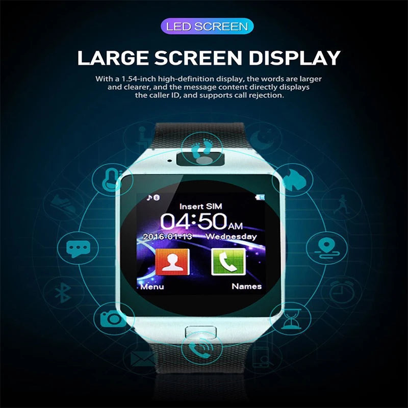 2024 Multifunction Smartwatch Bluetooth Calling Camera Message Alerts Gprs Location Mp3 Sim Card Phone Smart Watch for Android