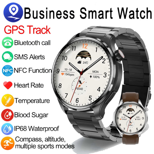 2024 New for Huawei Smart Watch Men Watch 5 Pro Max GPS Sport Tracker AMOLED HD Screen NFC Bluetooth Call Blood Sugar smartwatch