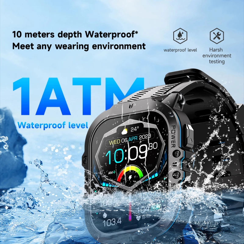 2024 Smartwatch Men AMOLED Display Clock Health Monitor 1ATM Waterproof Outdoor Sports Fitness Tracker Smart Watches For Xiaomi