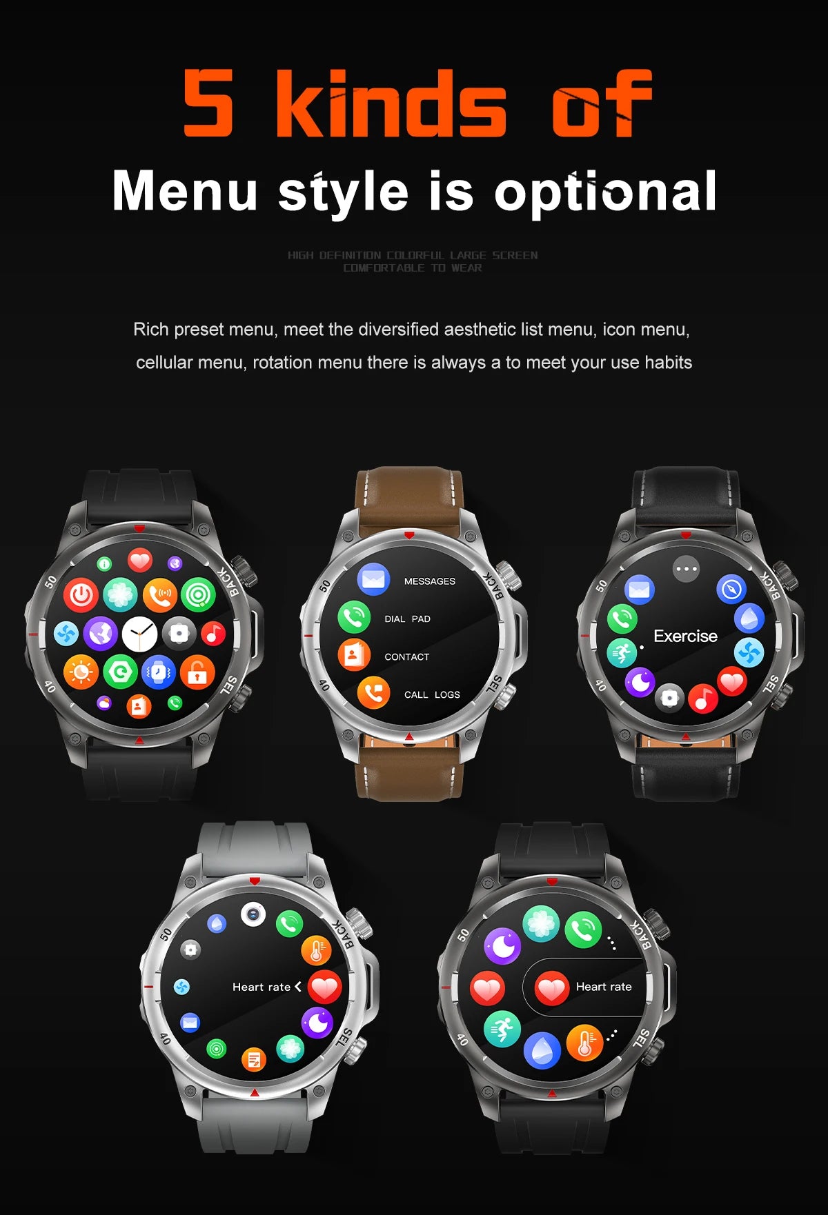 2024 Smart Watch Men GPS NFC Full Circle Touch Screen Bluetooth Call Men Smartwatch Waterproof Sport Activity Fitness Watch+Box