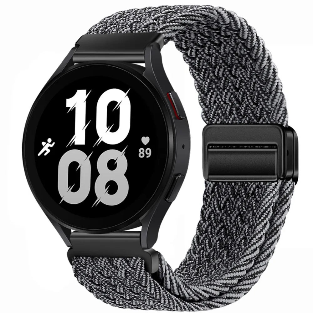 20mm 22mm Magnetic Bracelet for Samsung Galaxy Watch 6/Classic/5/4/3Braided Loop Nylon Strap for Huawei Watch 4/3/GT 2 3Pro Band