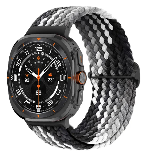 For Samsung Galaxy Watch Ultra Band 47mm accessories Adjustable Nylon Braided sport bracelet correa Galaxy watch 7 Ultra Strap